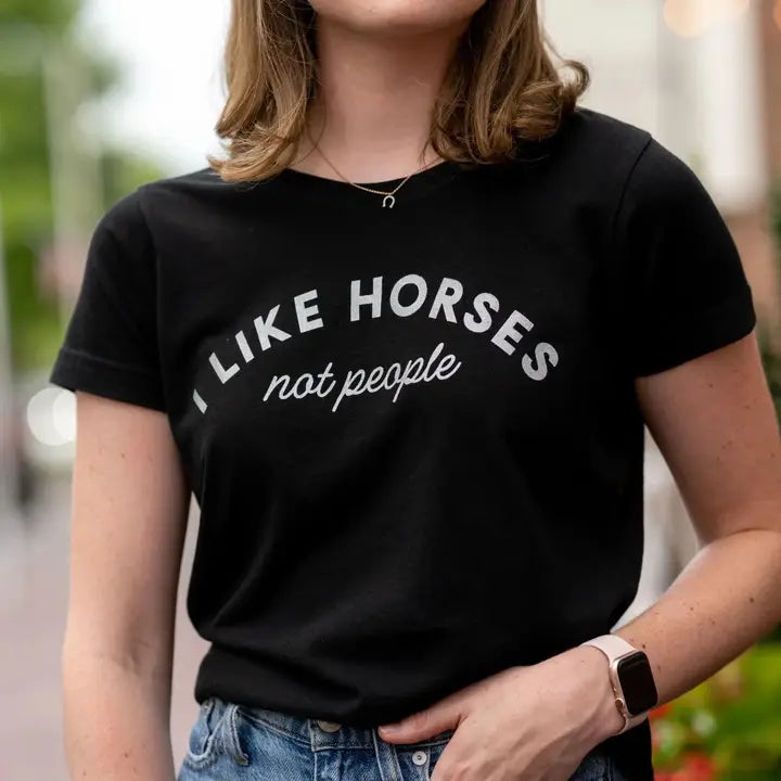OP=OP - Dapplebay - T-shirt I like horses