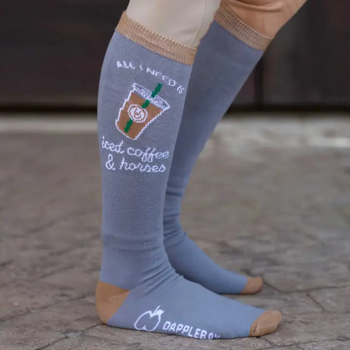 Dapplebay - Knitted boot socks Iced coffee