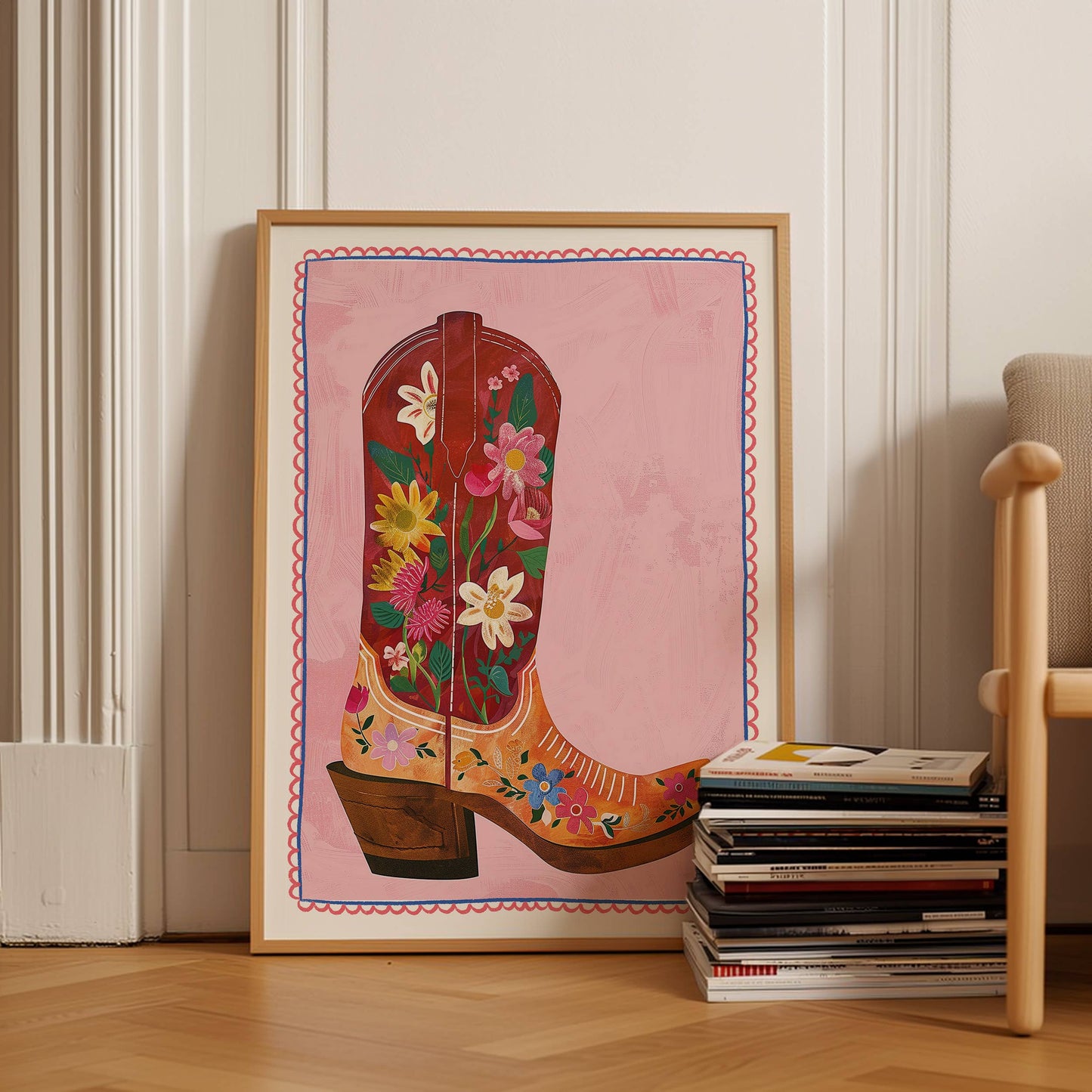Seven Icons - Kunstdruk Cowgirl boots A4/A3/A2