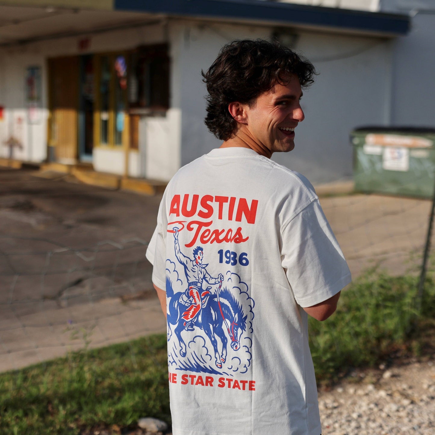 Tailspin - Austin Texas Lone Rider T-Shirt unisex