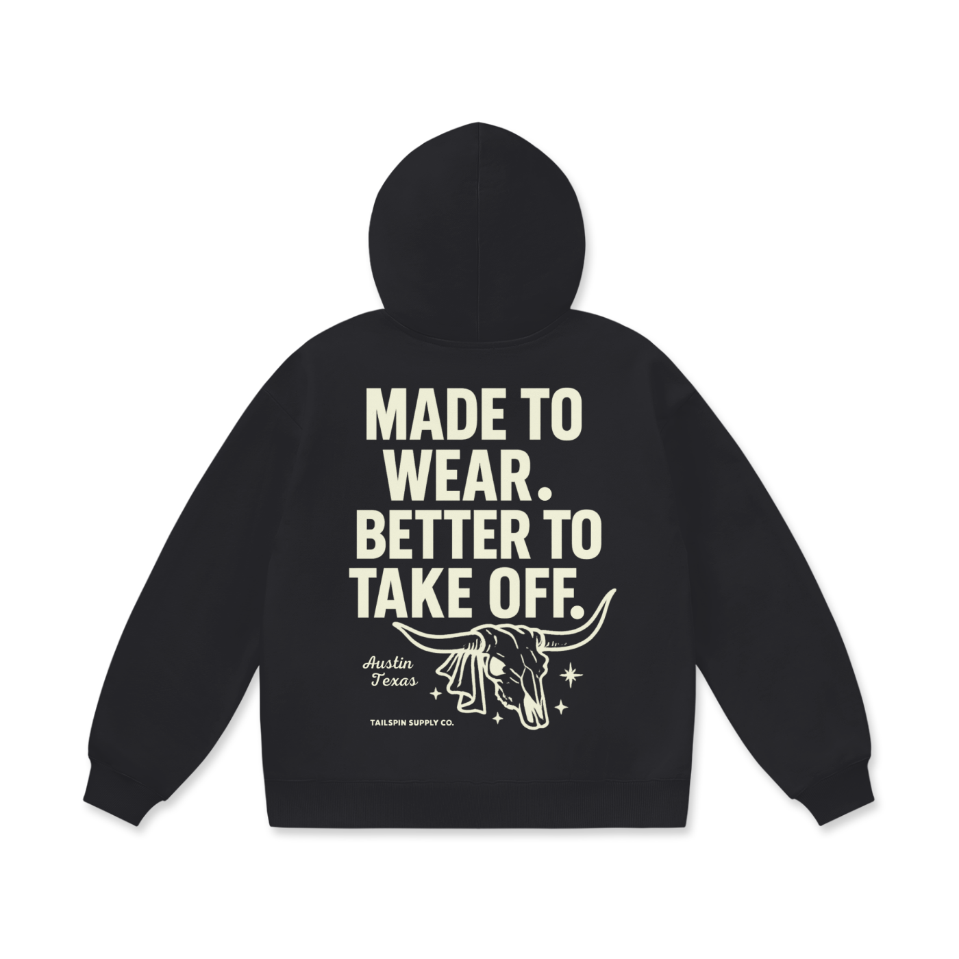 Tailspin - Hoodie zwart Better to take off unisex