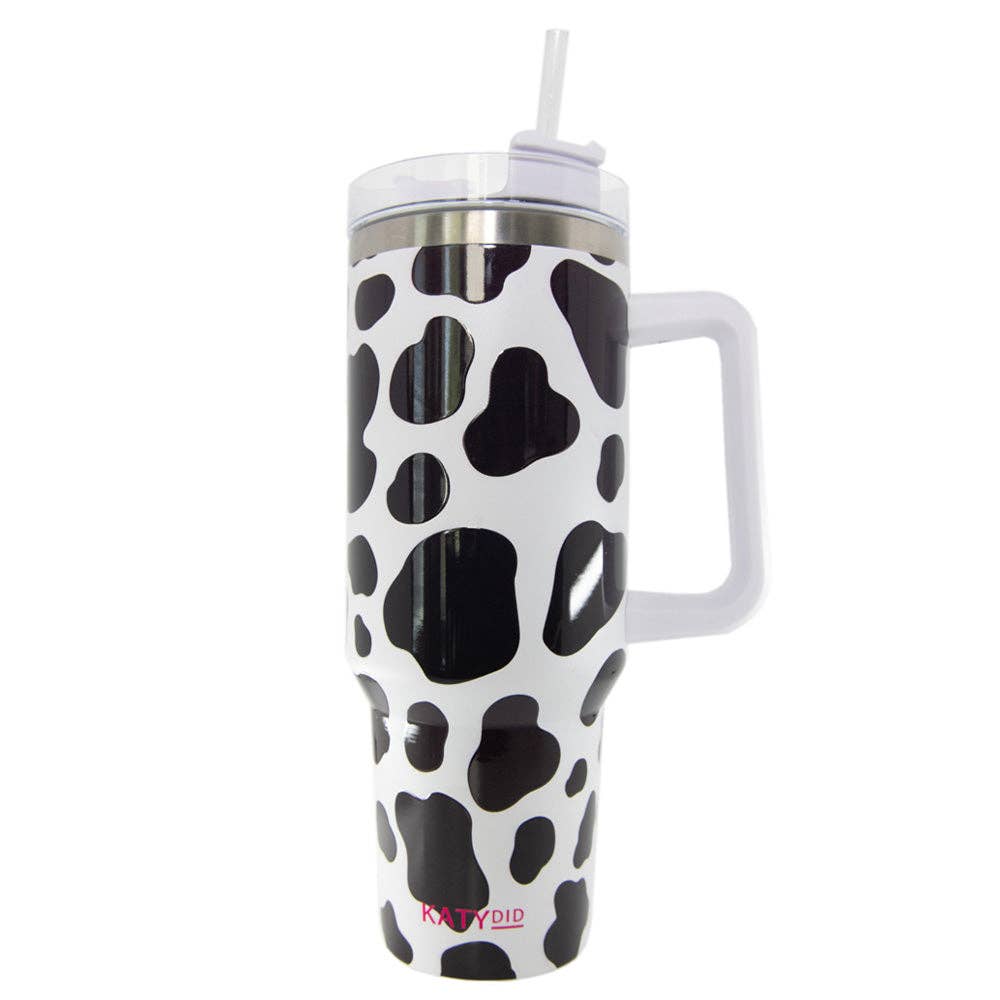 KatyDid – Thermosbecher mit Kuh-Print, 38 oz