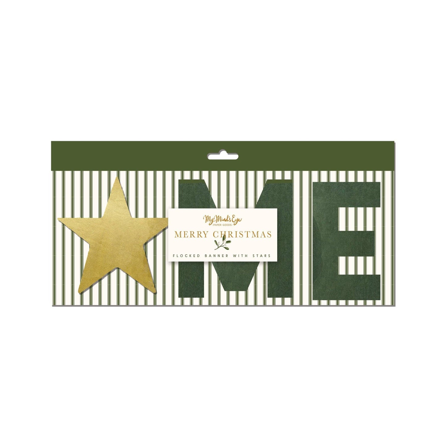 My Mind’s Eye - Merry Christmas groen metallic banner slinger