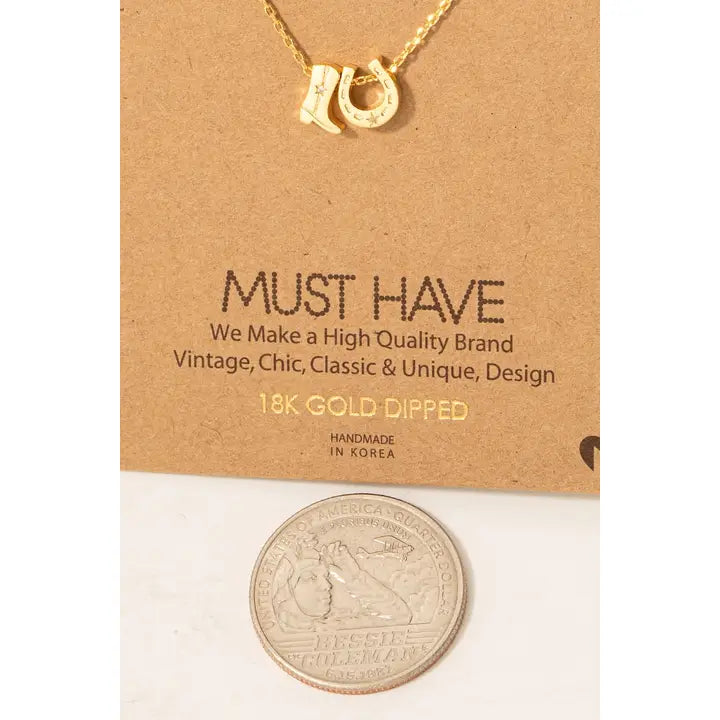 Fame - Cowboylaars hoefijzer ketting goud of zilver