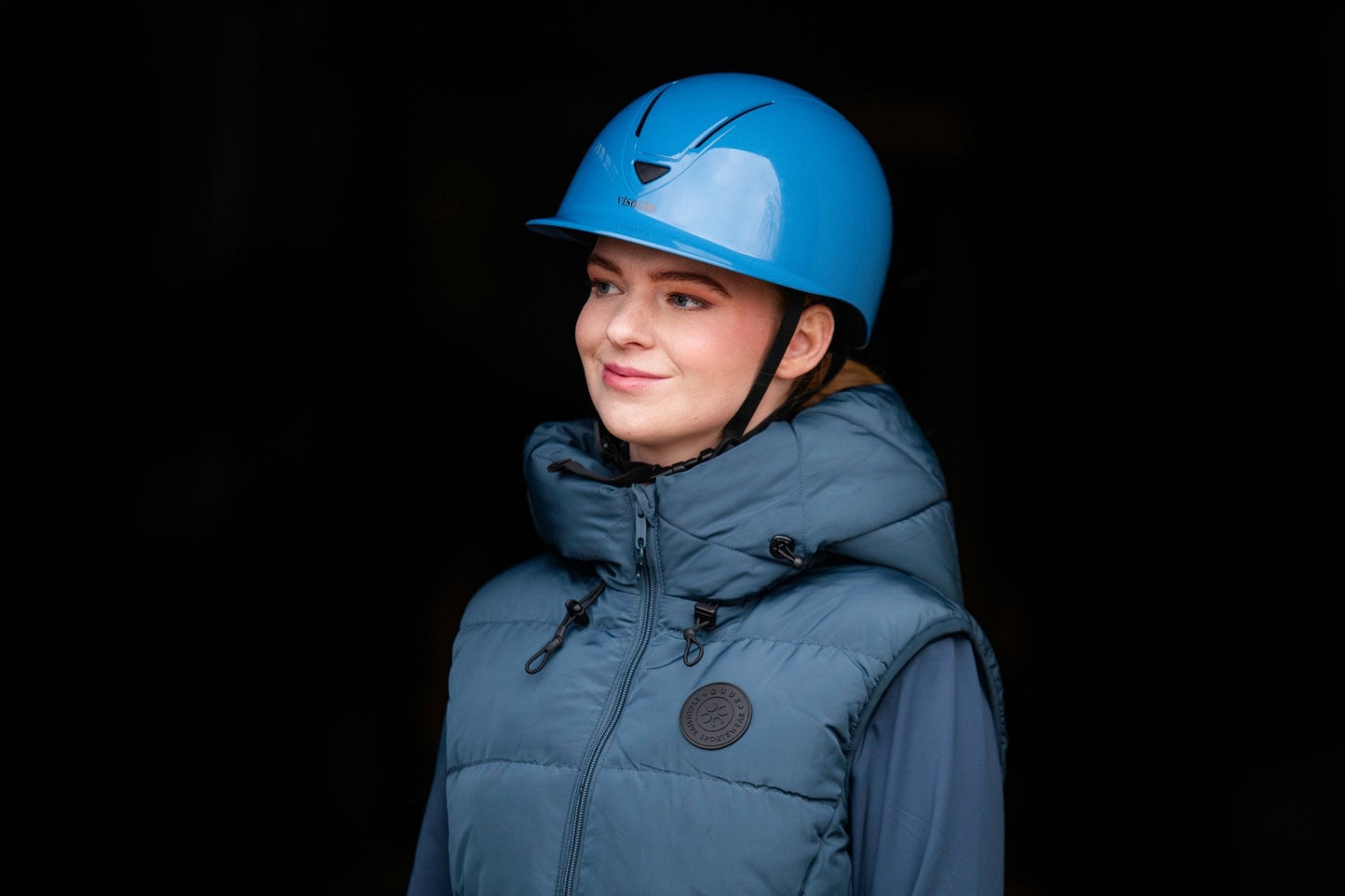 Vísolde - Schaal paardrijhelm Blauw