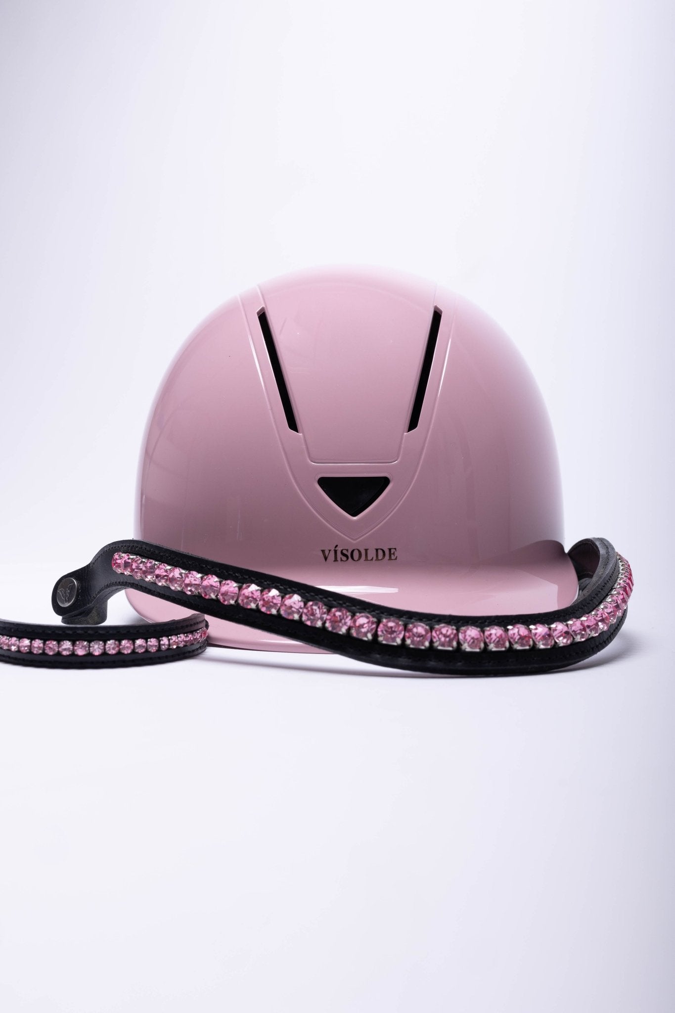 Vísolde - Schaal paardrijhelm Lichtroze