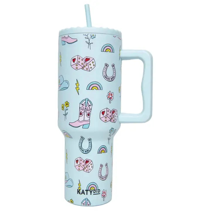 Katydid - Tumbler Cowgirl Western Mint 38Oz Thermosbecher