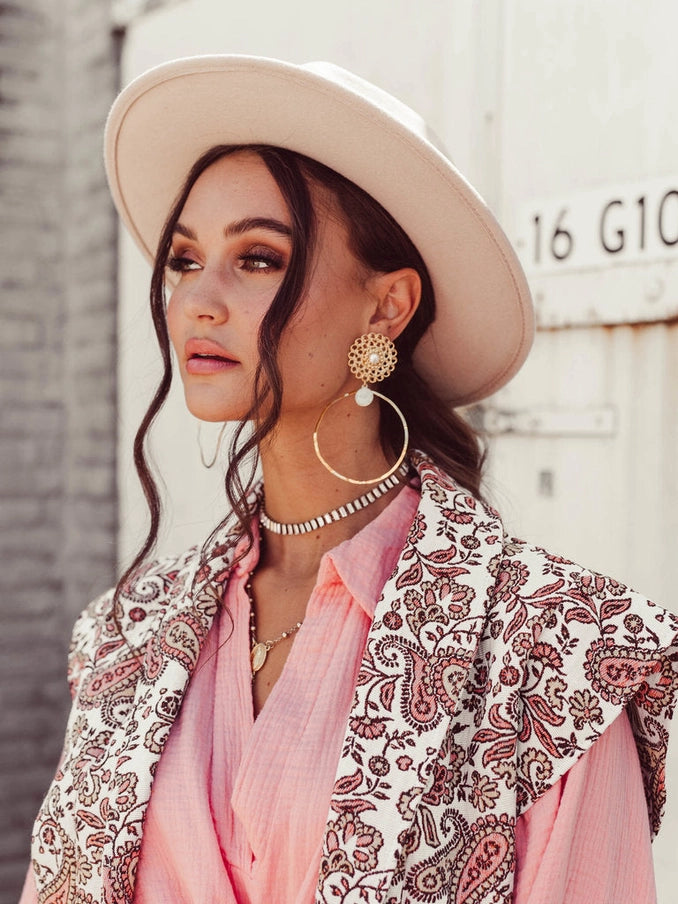 OP=OP - Moonrise - fedora hoed Luna beige