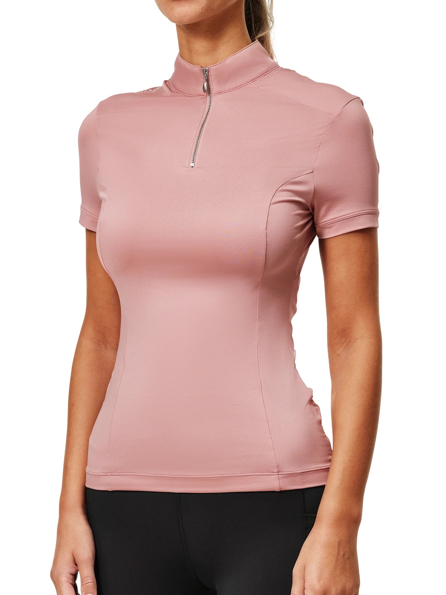 Equestrian Stockholm - Collection Core - Haut à manches courtes rose avec protection UV rijtop