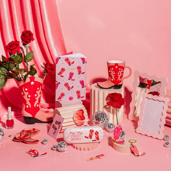 Sass & Belle - Cowboylaars vaas rood/roze