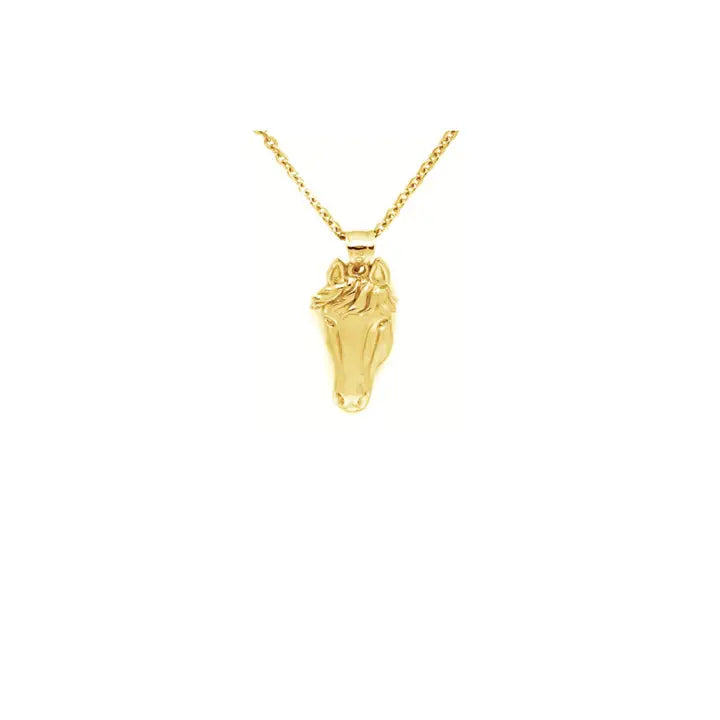 OP=OP - Talisman - Gouden ketting met paardenhoofd hanger