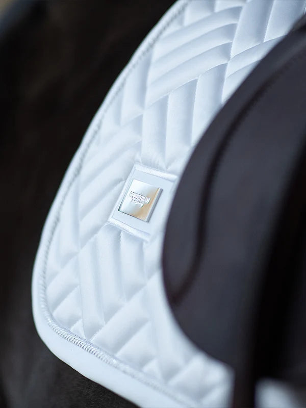 Equestrian Stockholm - Core Collection - White Perfection Jump Saddle Pad Modern