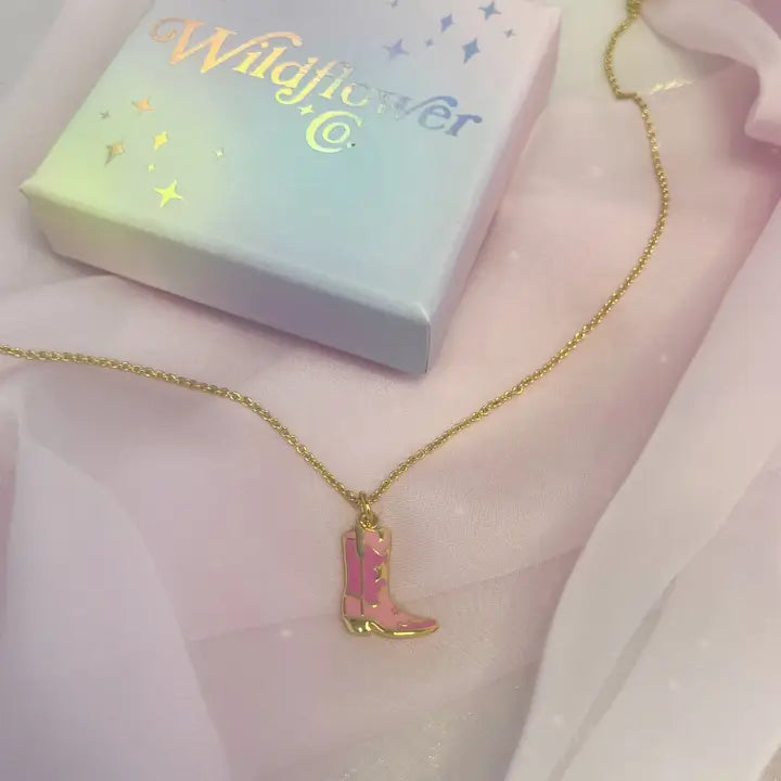 Wildflower Co - Ketting cowgirl-laars roze