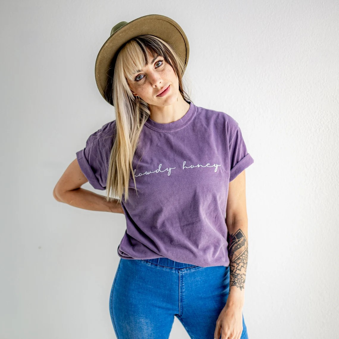 FlossandFable – T-Shirt „Howdy Honey!“ Süßkartoffel