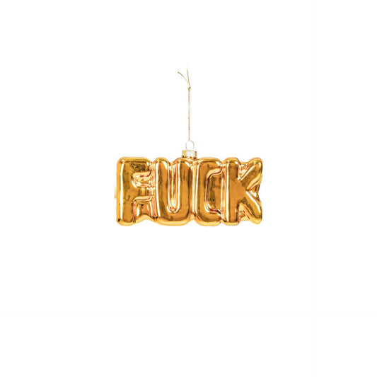 Housevitamin - Kerstornament goud F*CK