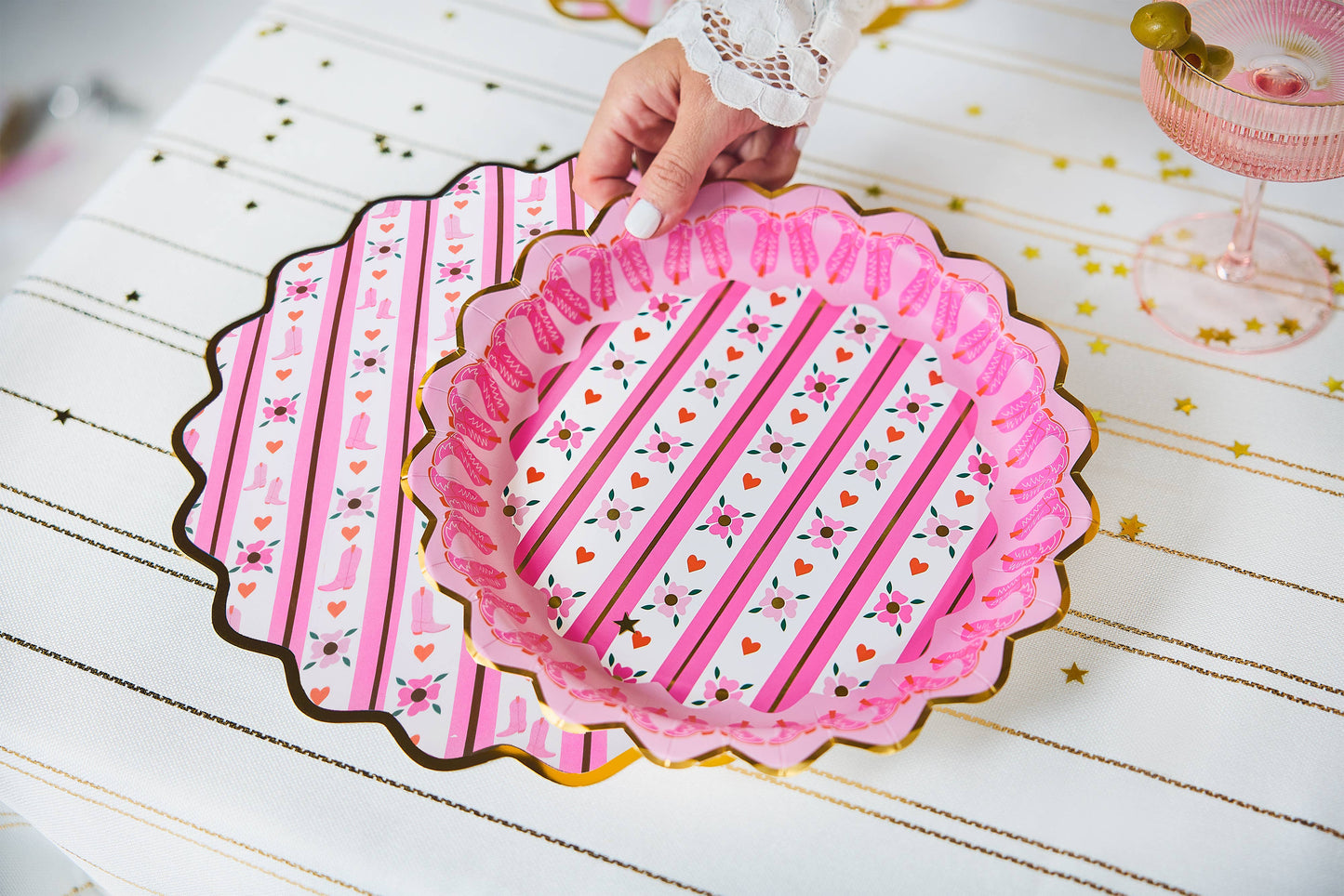 Packed Party - Set di tovagliette 'Western Boot Scoot Blooms'