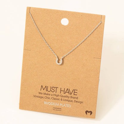 Fame - Vergulde mini-hoefijzerhanger ketting
