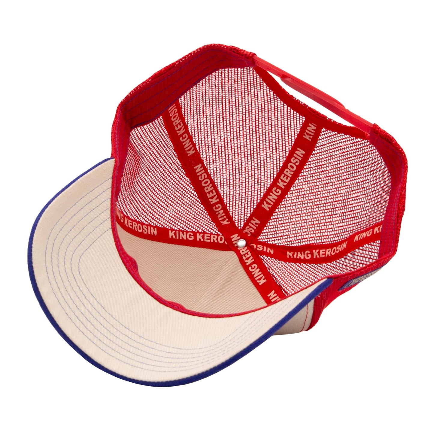 King Kerosin - Truckerpet Forever Rock'n'Roll pet in beige/blauw/rood