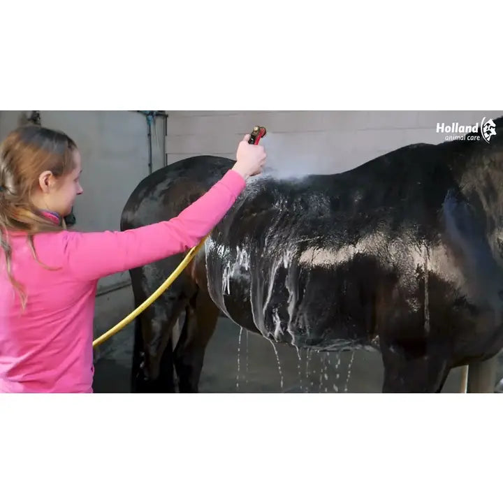Excellent Horse - Grooming brush massage- en harenborstel M/L zwart/roze