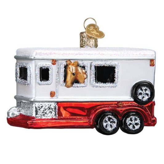 Kelley&amp;Co - Ornament Glass Horse Trailer