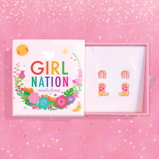 Girl Nation - Yeehaw! Dynamic Duo Western oorbellen cadeauset