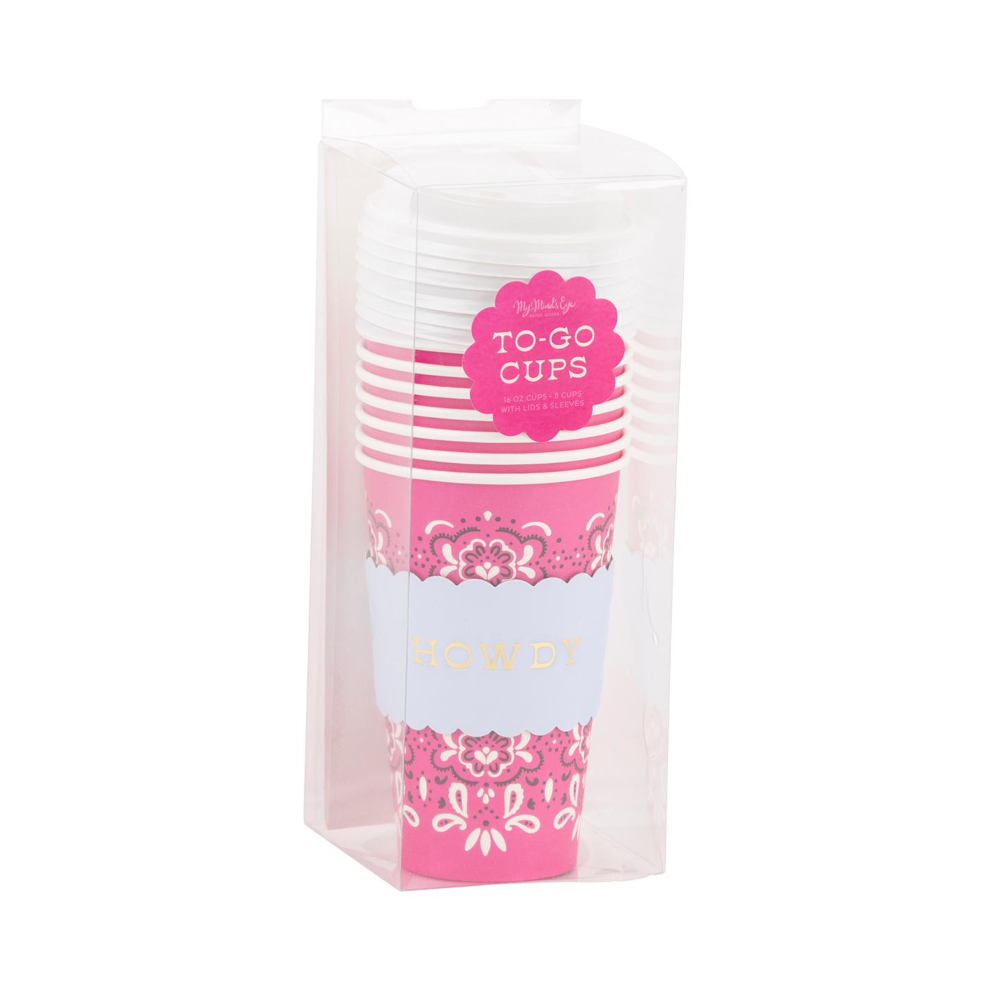 My Mind’s Eye - Cowgirl roze bandana to-go bekers