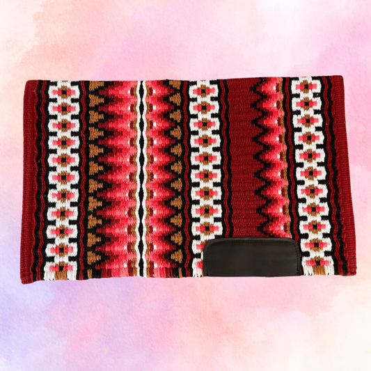 OP=OP - SB011 - Western oversized showblanket B - Bordeaux, rood, camel