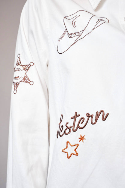 Blue B - Western Embroidered Snap Button Shirt
