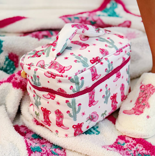 Ellison &amp; Young - Western Whimsy Travel Cosmetic Bag with Handle