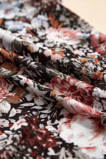 Pretty Bash - Bloemen Mesh col top korte mouw