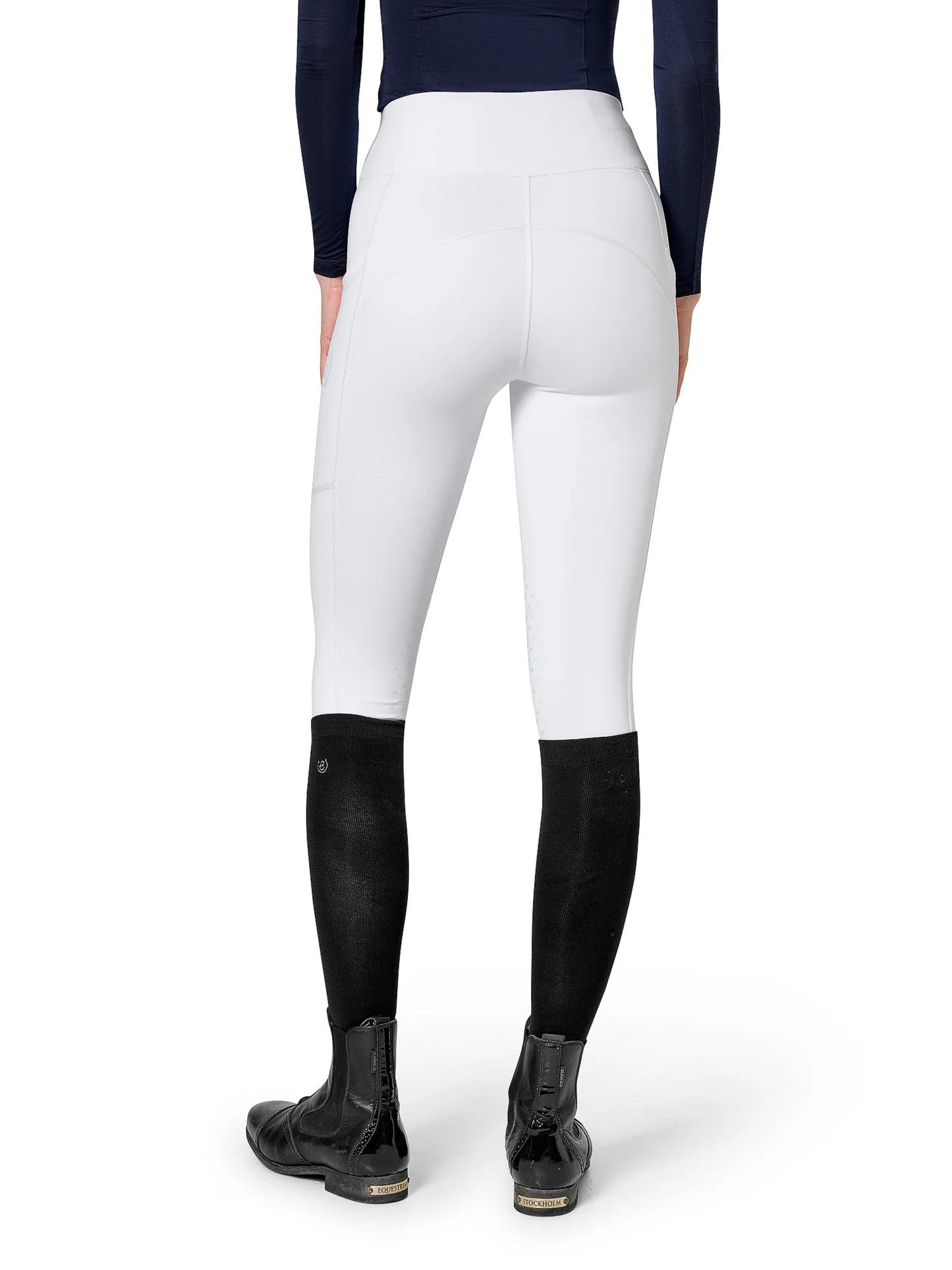 Equestrian Stockholm - Colección Core - Mallas de equitación blancas Movement rijlegging (full-seat)