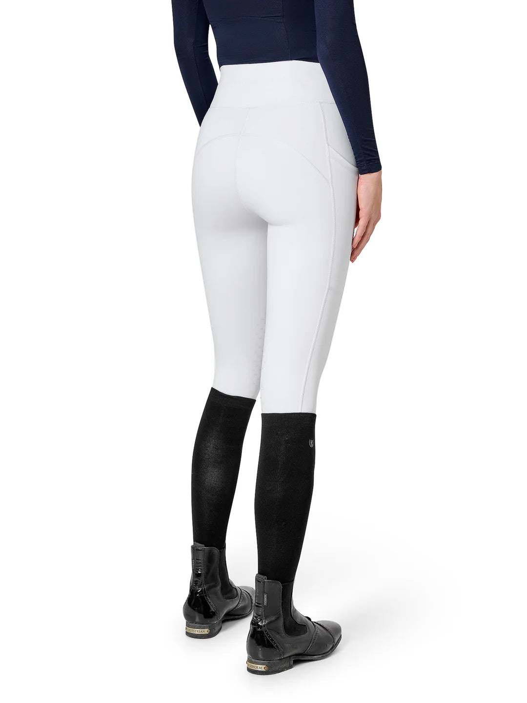 Equestrian Stockholm - Colección Core - Mallas de equitación blancas Movement rijlegging (full-seat)