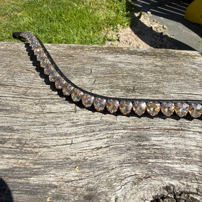 FMH - FLASH DEAL - Browband with Heart or Round Stones