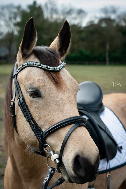 Moeders Mooiste Frontriemen - Deluxe “Bo’s Lucky Browband” Z/H-N/D