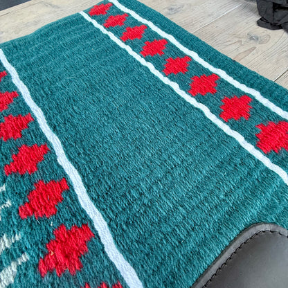 SB044 - Western Oversized Show Blanket A - Sea Blue, Red, Orange
