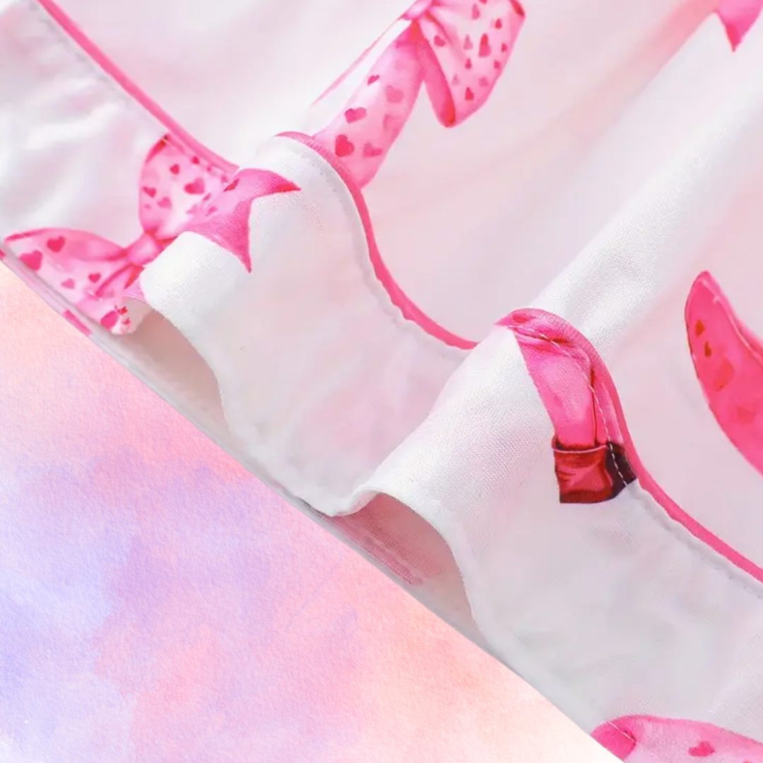 FMH - Damen Sommer Pyjama Set/ Hausanzug Sweet Pink