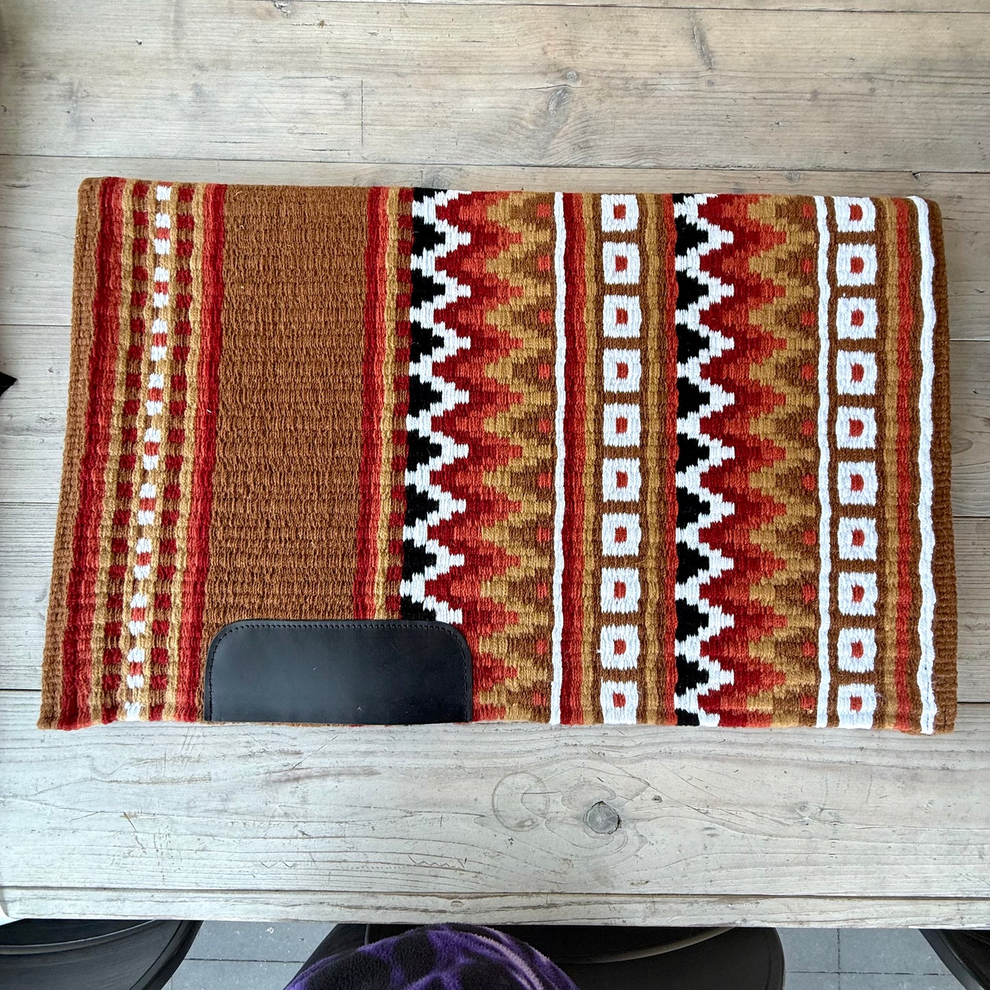 SB056 - Western oversized showblanket A - Camel, oranje, rood