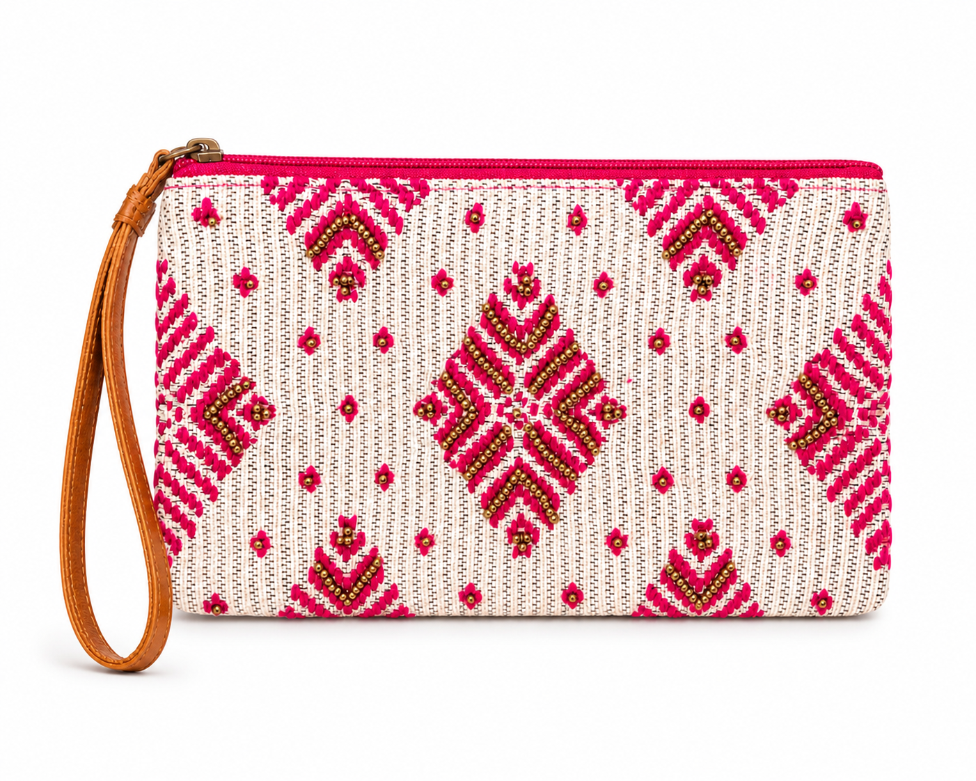 The Bling Barn - Beaded Bag handtas clutch met polsriem Rodeo Rose