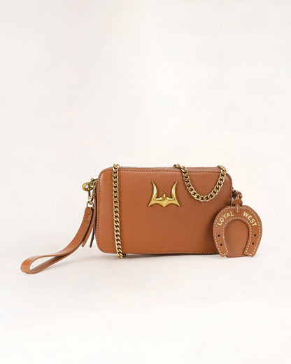Myra Bag - Loyal West Shell Crossbody tasje cognac bruin