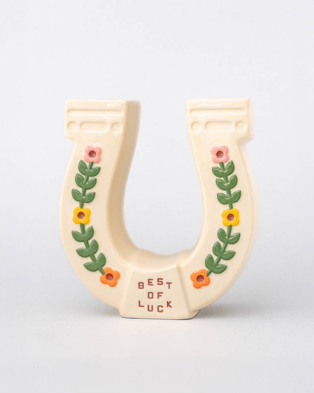 Bando - Ceramic vase Horseshoe shape Best of Luck