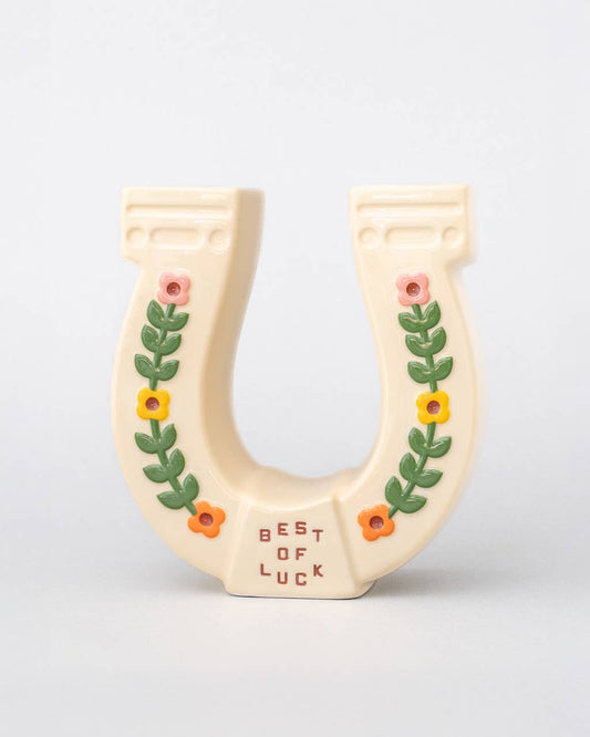 Bando - Ceramic vase Horseshoe shape Best of Luck