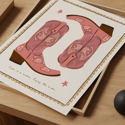 Seven Icons - Kunstdruck Life is a rodeo, enjoy the ride A4/A3/A2