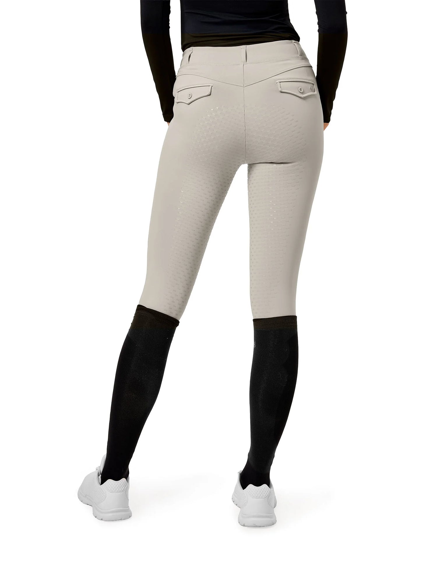 Equestrian Stockholm - SS26 - Tights da equitazione greige Premium (full-seat)