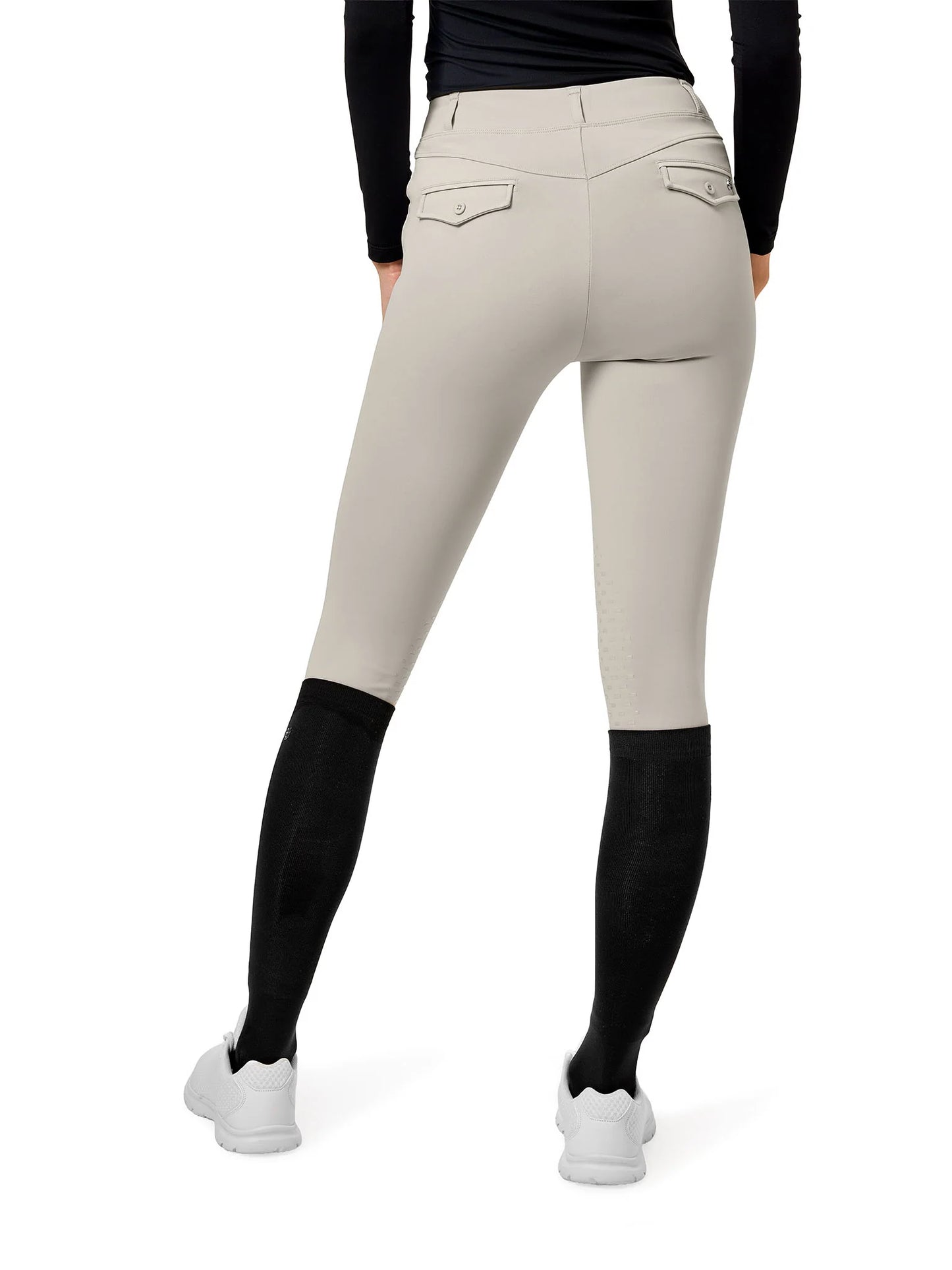 Equestrian Stockholm - SS26 - Tights da equitazione greige Premium (full-seat)