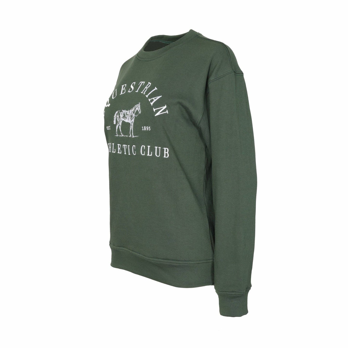 Dapplebay - Equestrian Athletic Club Sweatshirt met borduurwerk (Evergreen/ Plum)