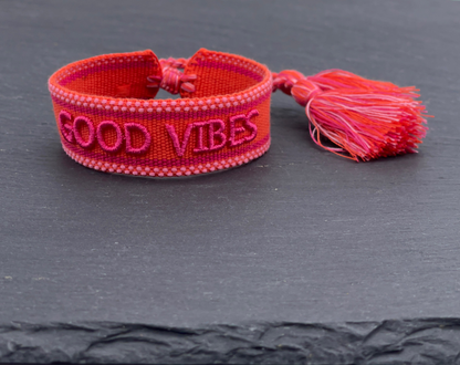 Parsley & Pepper - Good Vibes armband oranje/ rood/ roze