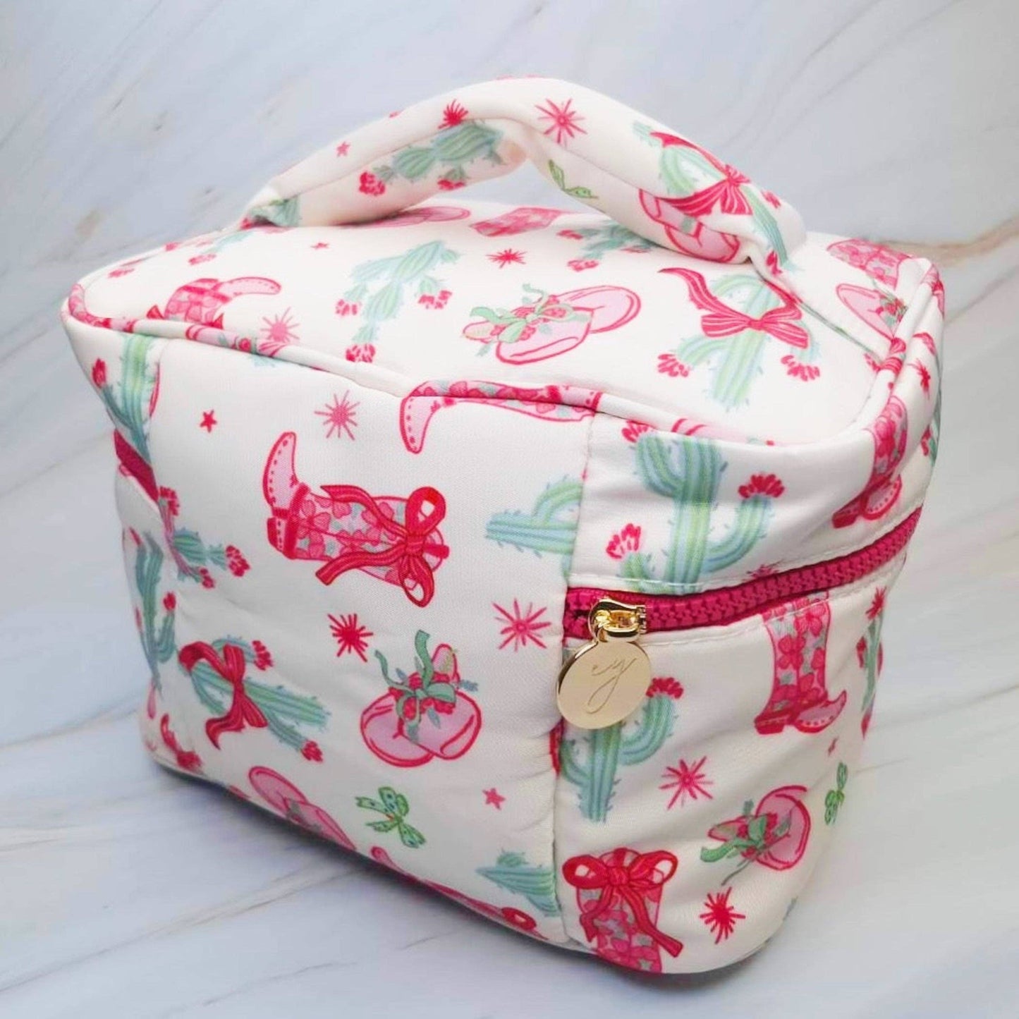 Ellison &amp; Young - Western Whimsy Travel Cosmetic Bag with Handle