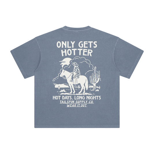 Tailspin - T-shirt unisexe gris bleu Only Gets Hotter