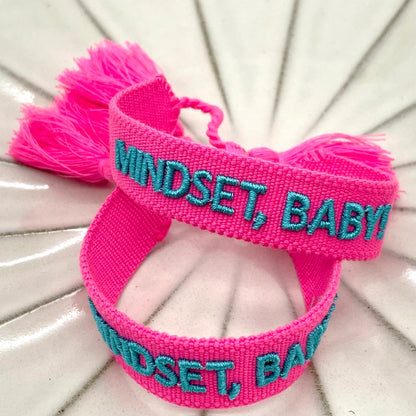 Parsley & pepper - Mindset, Baby! armband neon roze/ blauw