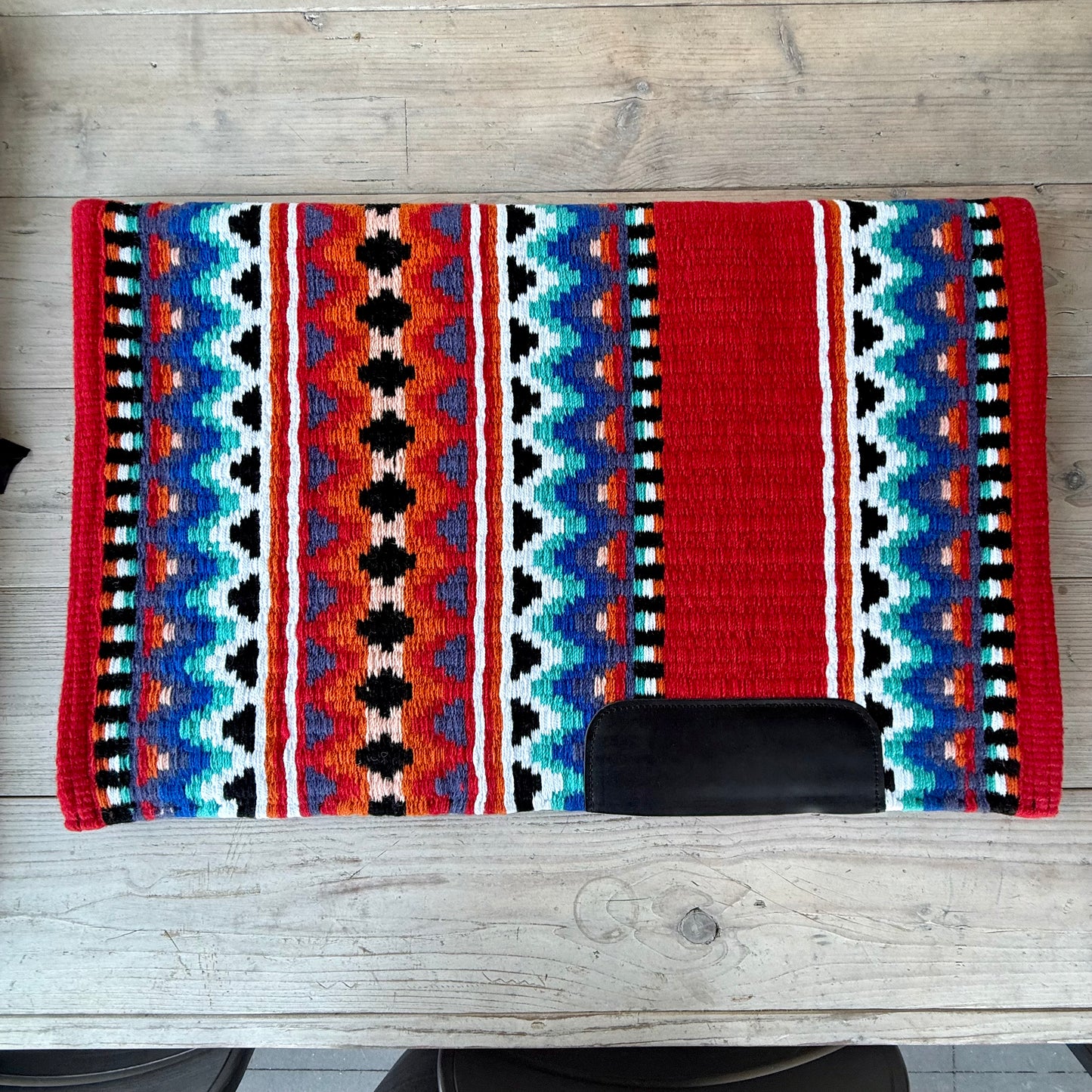 SB057 - Western oversized showblanket A - Rood, oranje, blauw